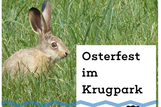 Plakat zum Osterfest im Krugpark