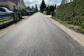 Ansicht der neu hergestellten Fahrbahn