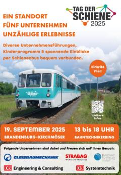 Poster für den "Tag der Schiene".