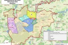 Kartenausschnitt mit 7 farbig hinterlegten Flächen
