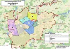 Kartenausschnitt mit 7 farbig hinterlegten Flächen