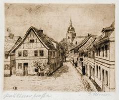 Ein Foto ist von Gertrud Körner (1866 – 1924) bislang nicht bekannt, wohl aber die Werke der in Brandenburg an der Havel geborenen Malerin, hier die Paulinerstraße um 1910 als Radierung (Stadtmuseum Brandenburg an der Havel).