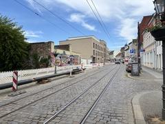 Ansicht des abgesperrten Baustellenbereiches