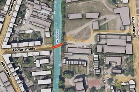 Neue Geh- und Radwegbrücke über den Jakobsgraben eingehoben