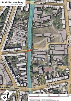 Neue Geh- und Radwegbrücke über den Jakobsgraben eingehoben