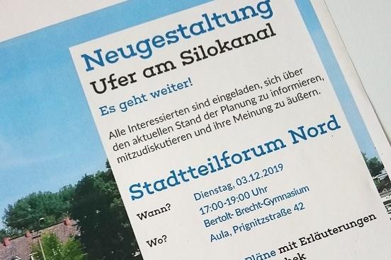 Stadtteil Nord / Neugestaltung Ufer am Silokanal: Planungsentwurf wird vorgestellt