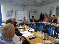 Die Mitglieder des Organisationskomitees besprechen die nächsten Schritte bis zur WM 2020.