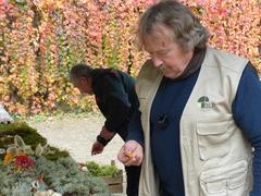 Pilzsachverständiger Jürgen Neuendorf (vorn) und ehem. Revierförster Peter Richter Foto: Naturschutzzentrum Krugpark