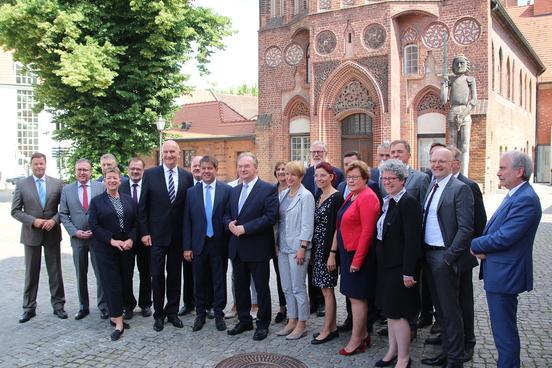 Gemeinsame Kabinettssitzung der Bundesländer Brandenburg und Sachsen-Anhalt in der Stadt Brandenburg an der Havel