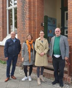  (v.li.n.re.) Diakon Wolfgang Biedermann, Geschäftsführer Diakonisches Werk Brandenburg an der Havel,Katharina Bergholz, Kinder- und Jugendbeauftragte, Alexandra Adel, Beigeordnete, Christian Bochwitz, Kreisdiakoniepfarrer