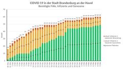 Fallzahlen unter den Bürgerinnen und Bürgern der Stadt Brandenburg an der Havel