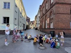 Trinkpause in der Grabenstraße.