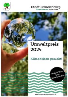 Plakat "Umwelthelden gesucht" mit Glaskugel
