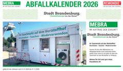 Vorblatt des neuen Abfallkalenders
