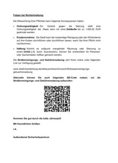 Winterdienst-Hinweise