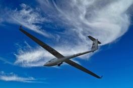 Segelflugzeug in der Luft