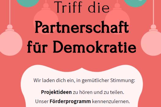 Poster für Partnerschaft für Demokratie.
