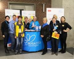 Dr. Dietlind Tiemann informiert die Pilotinnen der Deutschen Nationalmannschaft zur BUGA 2015 Havelregion