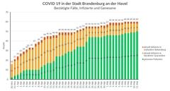 Fallzahlen unter den Bürgerinnen und Bürgern der Stadt Brandenburg an der Havel
