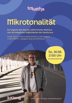 Mikrotonalität lautet der Titel des nächsten Konzerts der Tokatha-Konzertreihe.