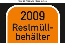 Ausgabe der Müllmarken für 2009 hat begonnen