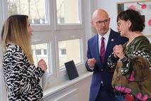 Psychiatrie-Koordinatorin Catrin Krüger im Gespräch mit Daniel Keip und der Behindertenbeauftragten Katrin Tietz.