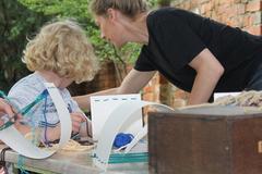 Weben am „Tag des offenen Denkmals“ 2021. Foto: Laura Stugk