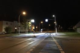 neu gebauter Fußgängerüberweg in der Friedrich-Engels-Straße / Einsteinstraße