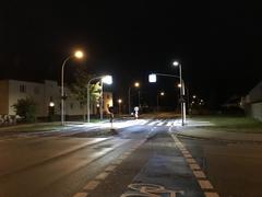 neu gebauter Fußgängerüberweg in der Friedrich-Engels-Straße / Einsteinstraße