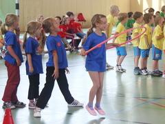 Volle Konzentration bei den Mädchen und Jungen.