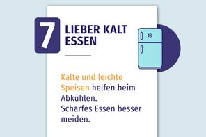 Lieber kalt essen.