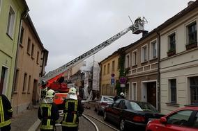 Häuserbrand in der Altstadt von Brandenburg an der Havel