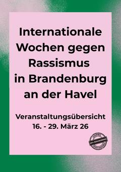 Flyer für die Internationalen Wochen gegen Rassismus