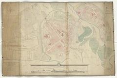 Detail Fisch-Markt aus dem Plan intra et extra Moenia der beiden Chur- und Hauptstädte Brandenburg