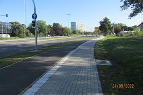 Ansicht des fertiggestellten Straßenbereiches