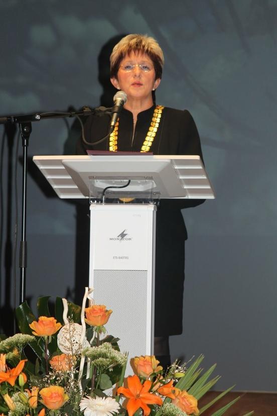 Die Oberbürgermeisterin warf in ihrer Rede einen Blick auf das Jahr 2010.