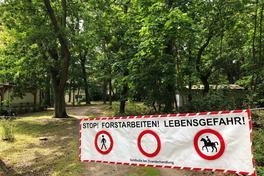 Sperrung des "Stadtparks" Plaue