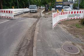 Baustellenbereich der nördlichen Straßenseite