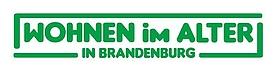 Grüner Schriftzug: Wohnen im Alter in Brandenburg