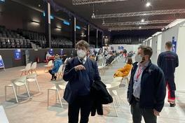 Oberbürgermeister Steffen Scheller besucht Impfzentrum