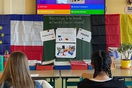 Schüleinnen und Schüler beim Quiz