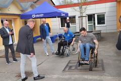 Der Rollstuhl-Parcours war anspruchsvoll.