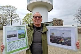 Wolfgang Groch von der IG Optische Telegraphie Schenkenberg (Station 6) hat an der Bilderausstellung in der Friedenswarte fleißig mitgewirkt.