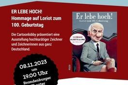 Flyer zur Doppelveranstaltung "Der Pirol fliegt noch" und "Er lebe hoch!"