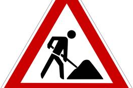 Verkehrsschild Baustelle