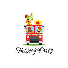 Plakat zur Spielzeug-Party