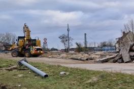 Die Baustelle rund um die Brücke in der Potsdamer Straße.