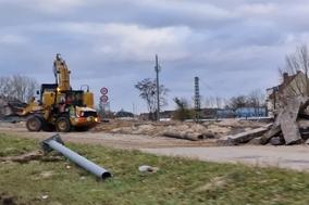 Die Baustelle rund um die Brücke in der Potsdamer Straße.