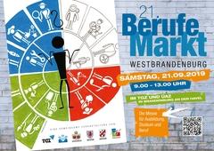 Plakat mit Grafik und Daten zum Berufemarkt 2019
