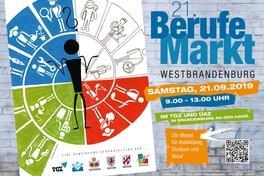 Plakat mit Grafik und Daten zum Berufemarkt 2019